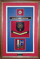 HMS Ark Royal  medal and badge display