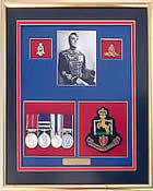 Framed medal display