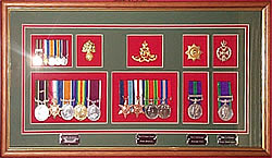 Framed medal display